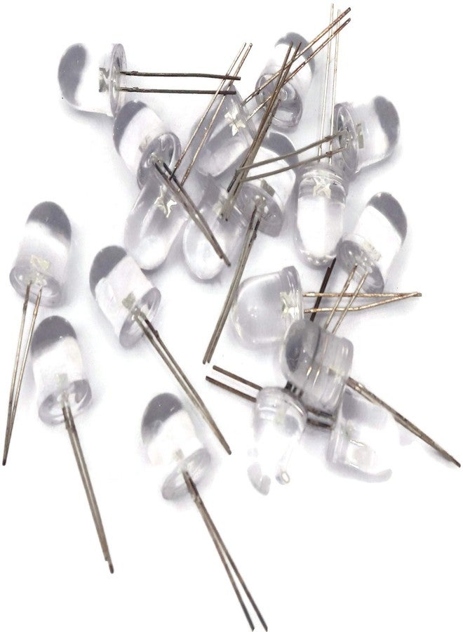 إلكترونيك سبايسس مصابيح LED بيضاء باردة فائقة السطوع مقاس 10 مم، مزودة بدبابيس مزدوجة، عبوة من 10 قطع - Image 3